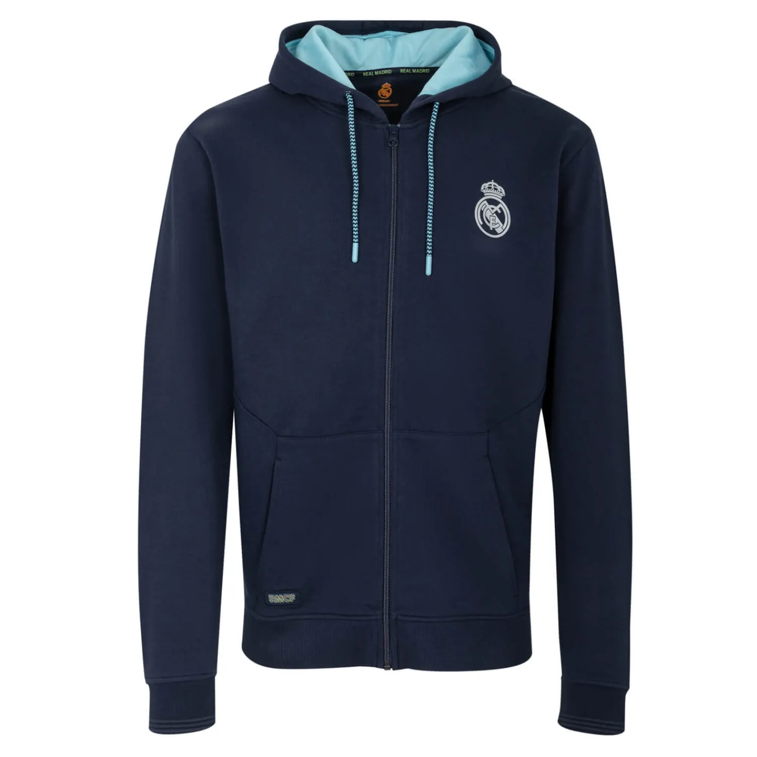 Hombre Foundry Bernabéu Neon Lights Sudadera Hombre Capucha Cremallera Azul