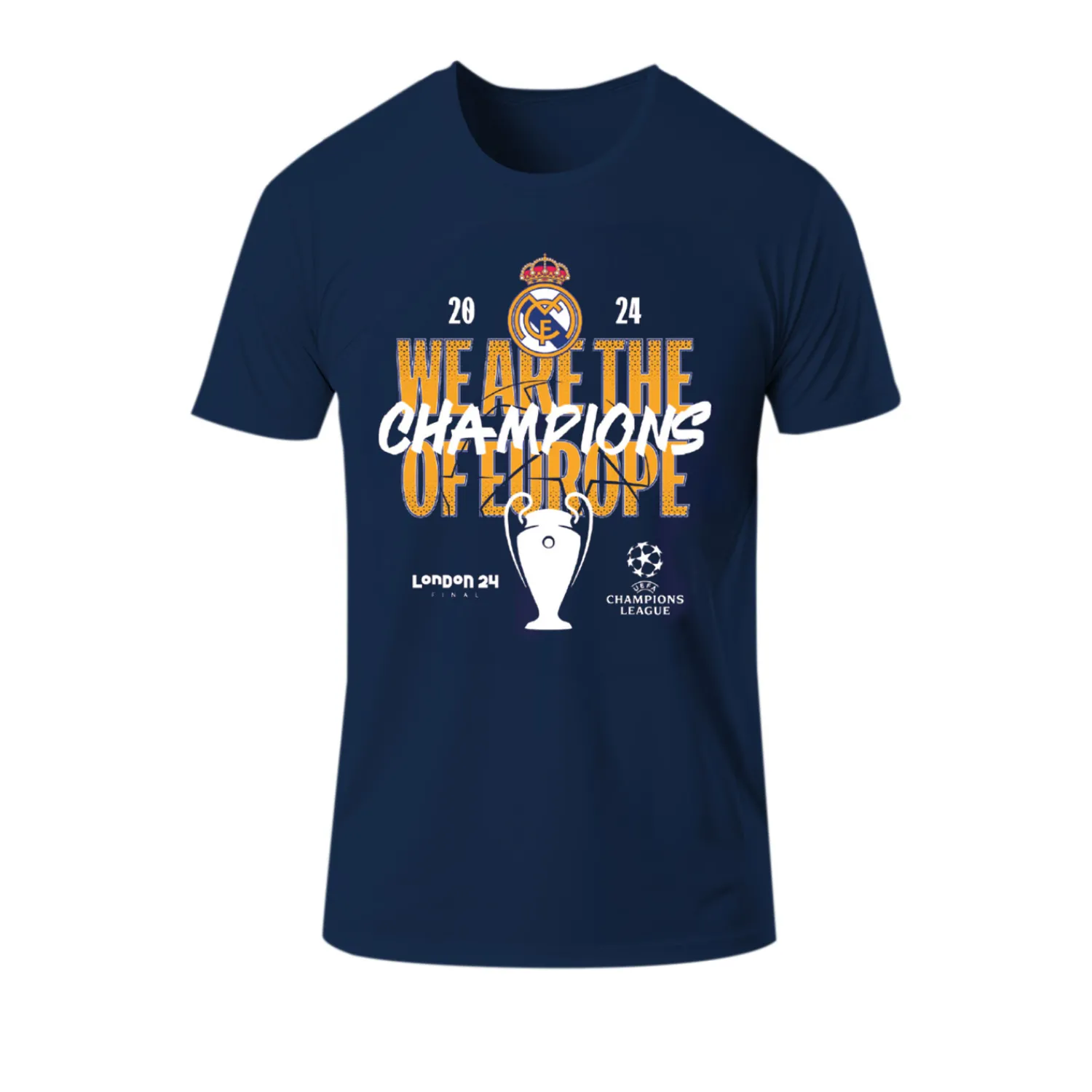 The Great Branding Company Camiseta Campeones UCL Azul Marino 15 Niños