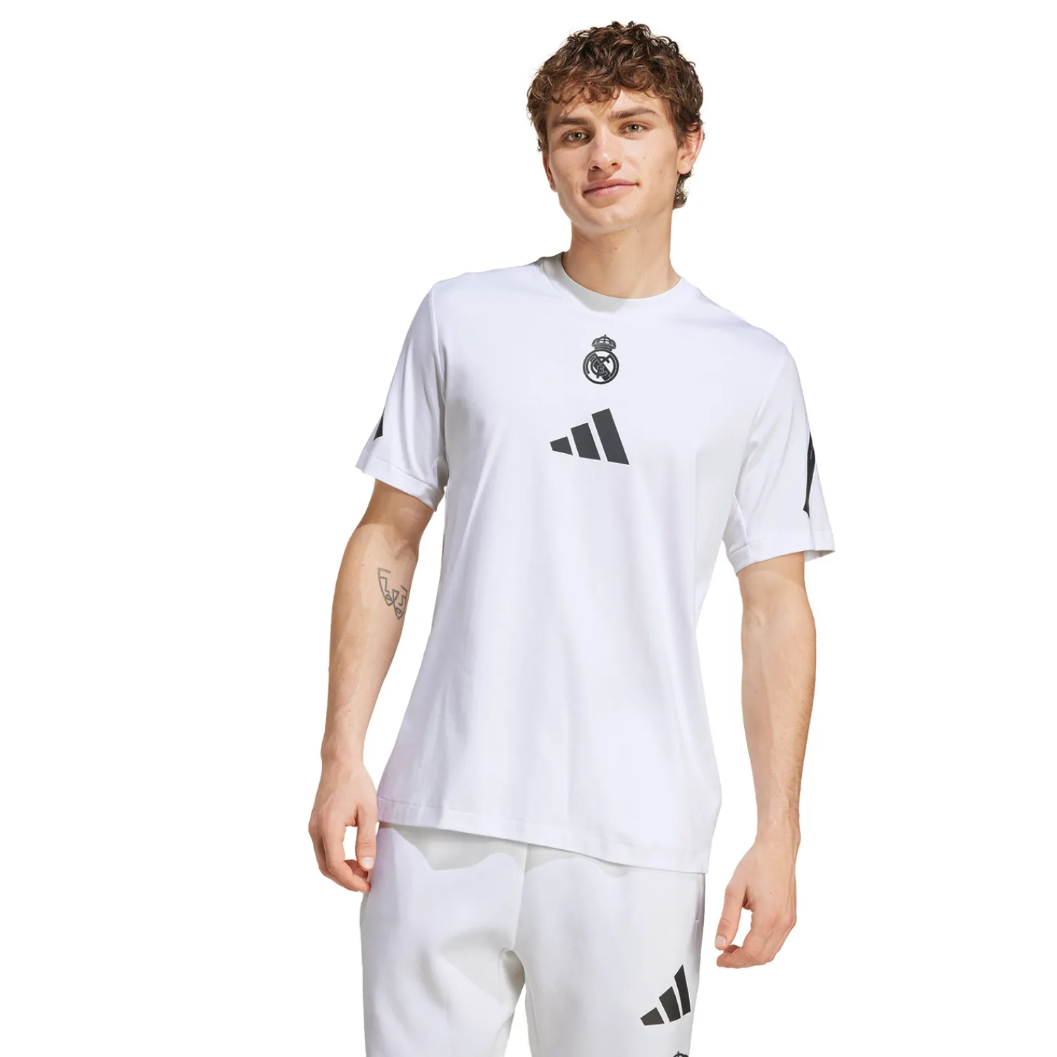 Hombre Adidas España, S.A.U Camiseta Hombre adidas Real Urban Blanca