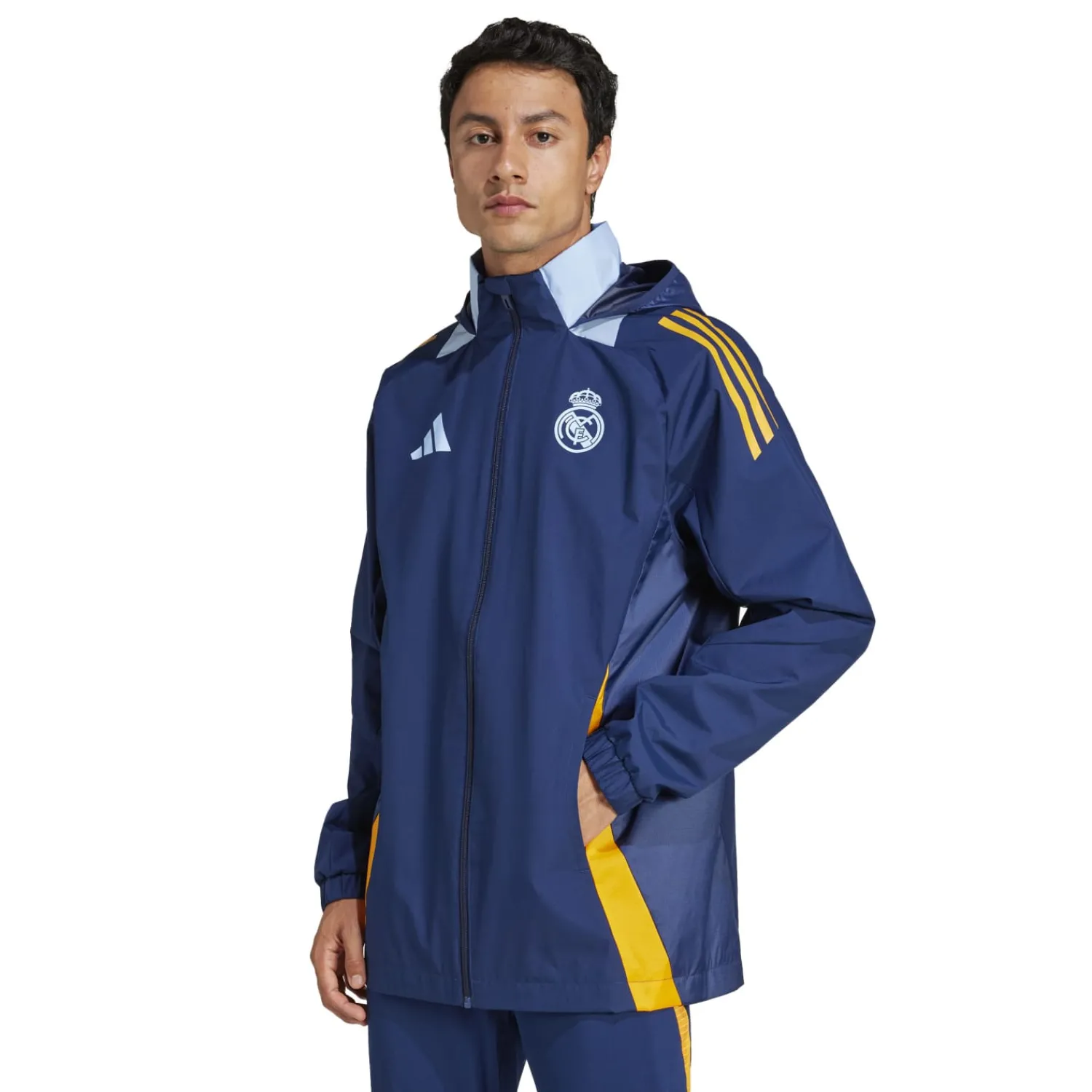 Hombre Adidas España, S.A.U Chaqueta All Weather Hombre adidas Entrenamiento 24/25 Azul Marino