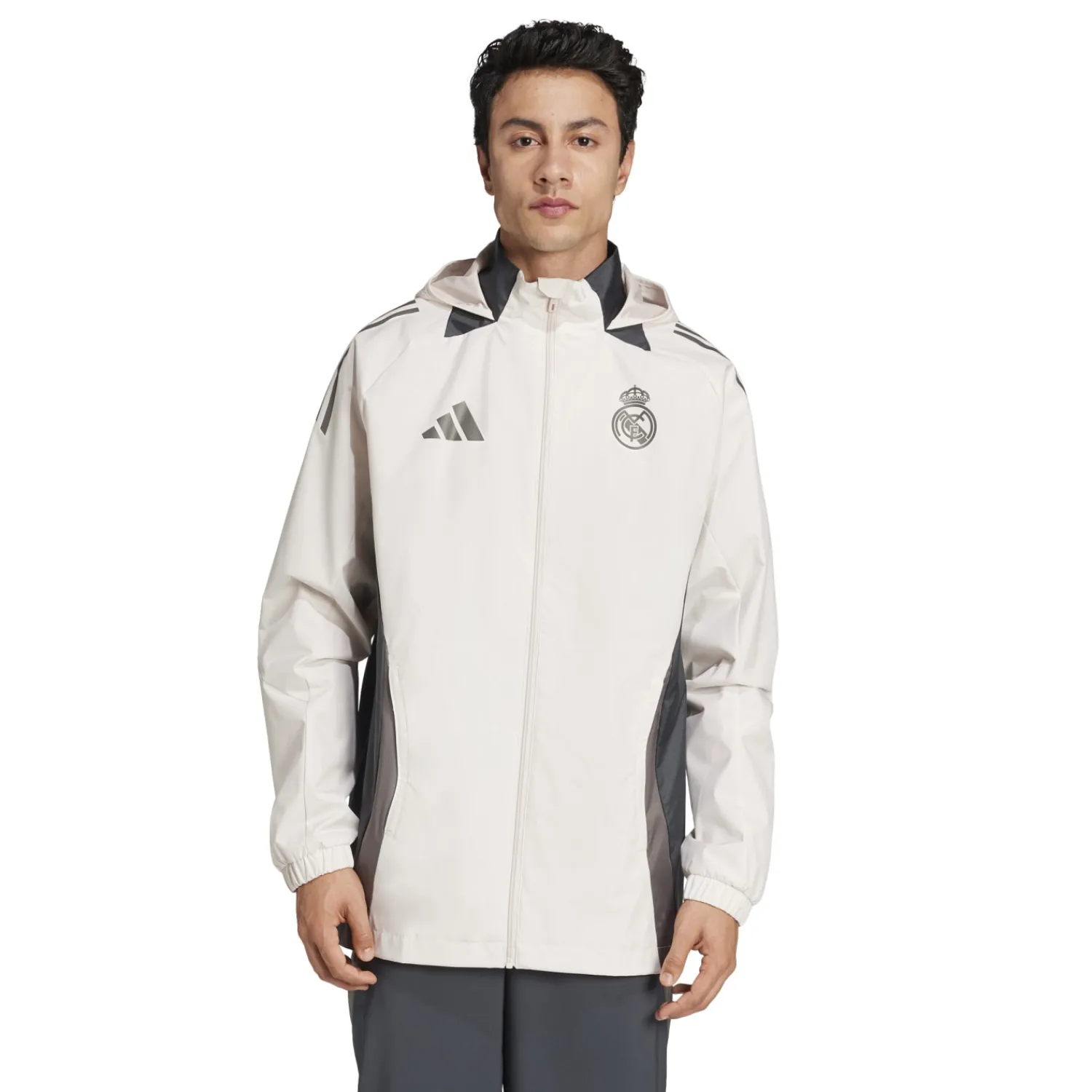 Hombre Adidas España, S.A.U Chaqueta All Weather Hombre adidas Entrenamiento UCL Beige 24/25