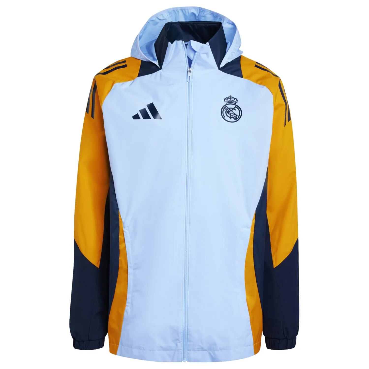 Hombre Adidas España, S.A.U Chaqueta All-Weather Hombre Entrenamiento Azul 24/25