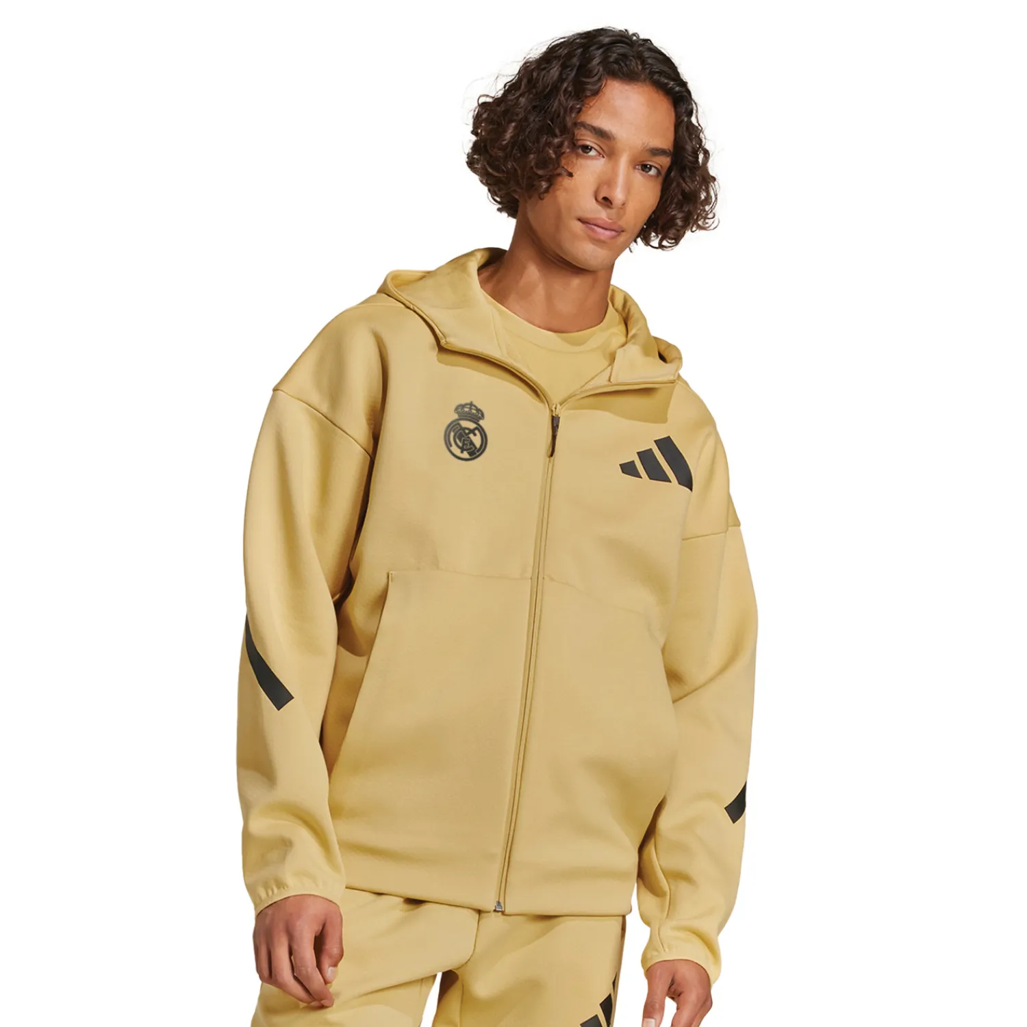 Hombre Adidas España, S.A.U Chaqueta Cremallera Hombre adidas Real Urban Beige