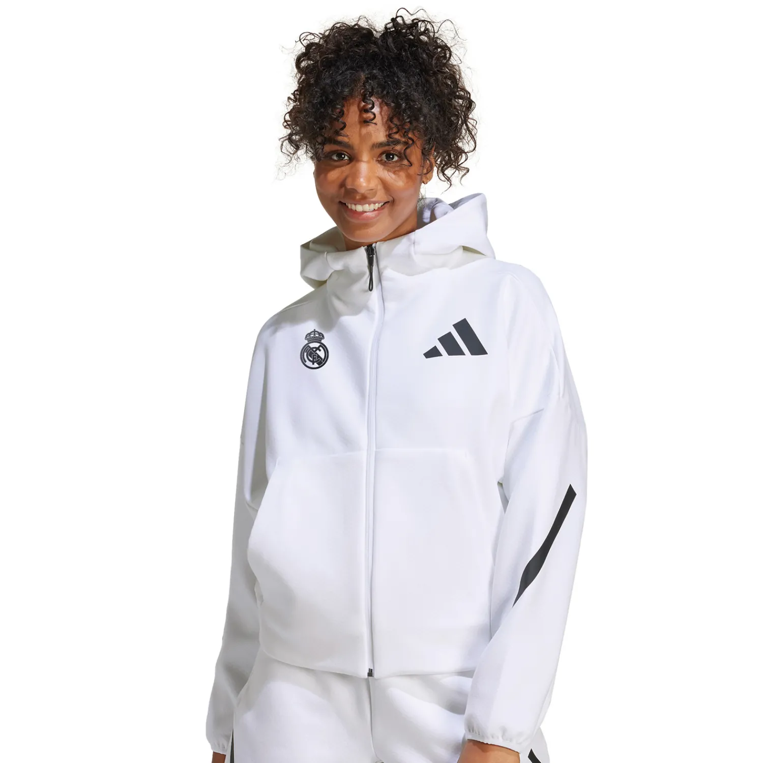 Mujer Adidas España, S.A.U Chaqueta Cremallera Mujer adidas Real Urban Blanca