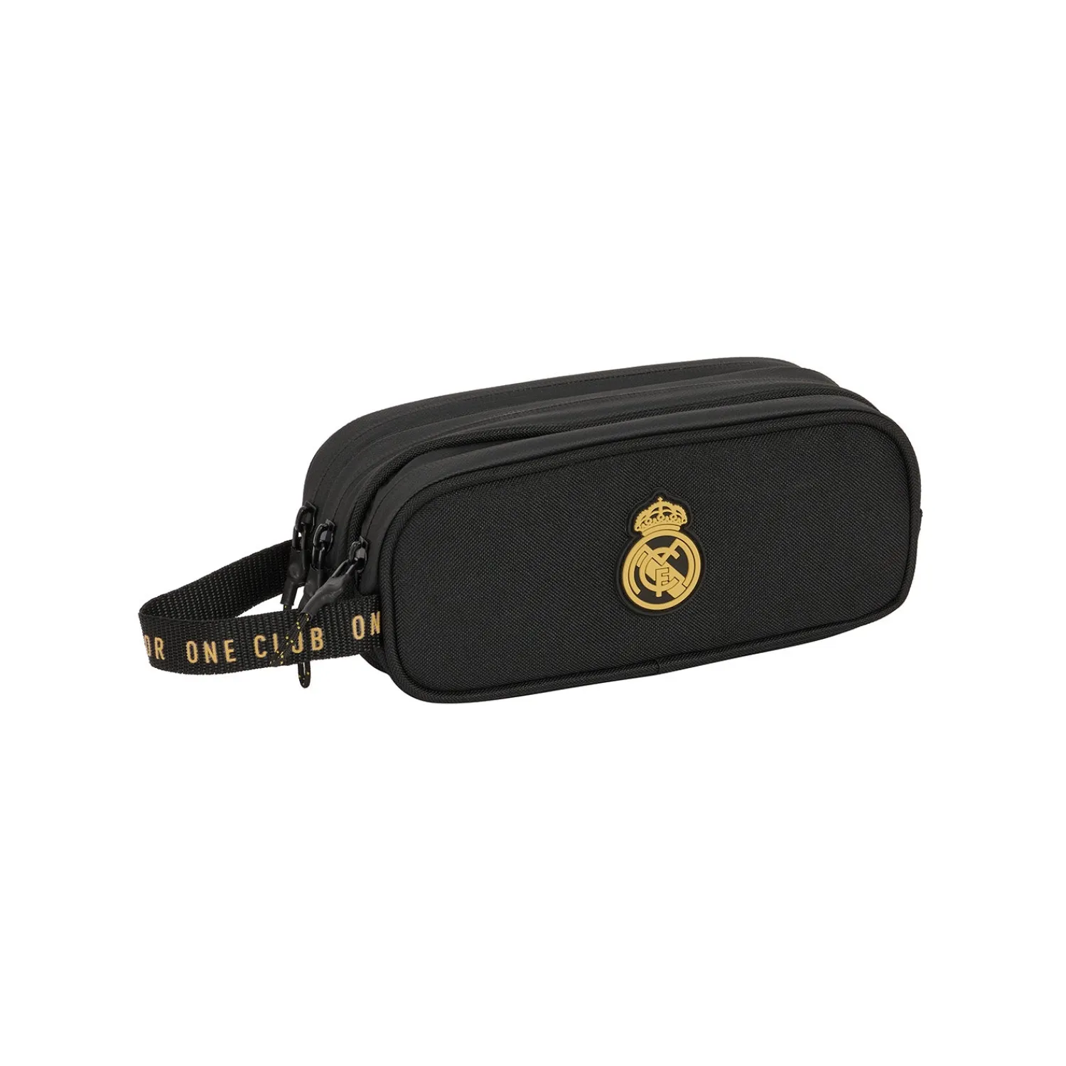 SAFTA S.A. Estuche Triple Negro/Mostaza Real Madrid