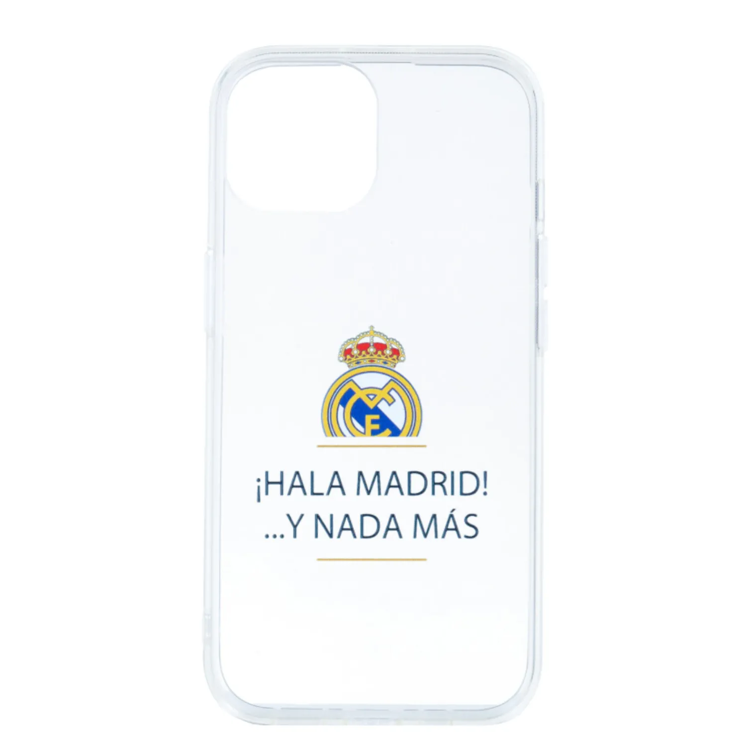 JLK Merchandising, S.L. Funda iPhone 14 ¡Hala Madrid! Transparente Real Madrid