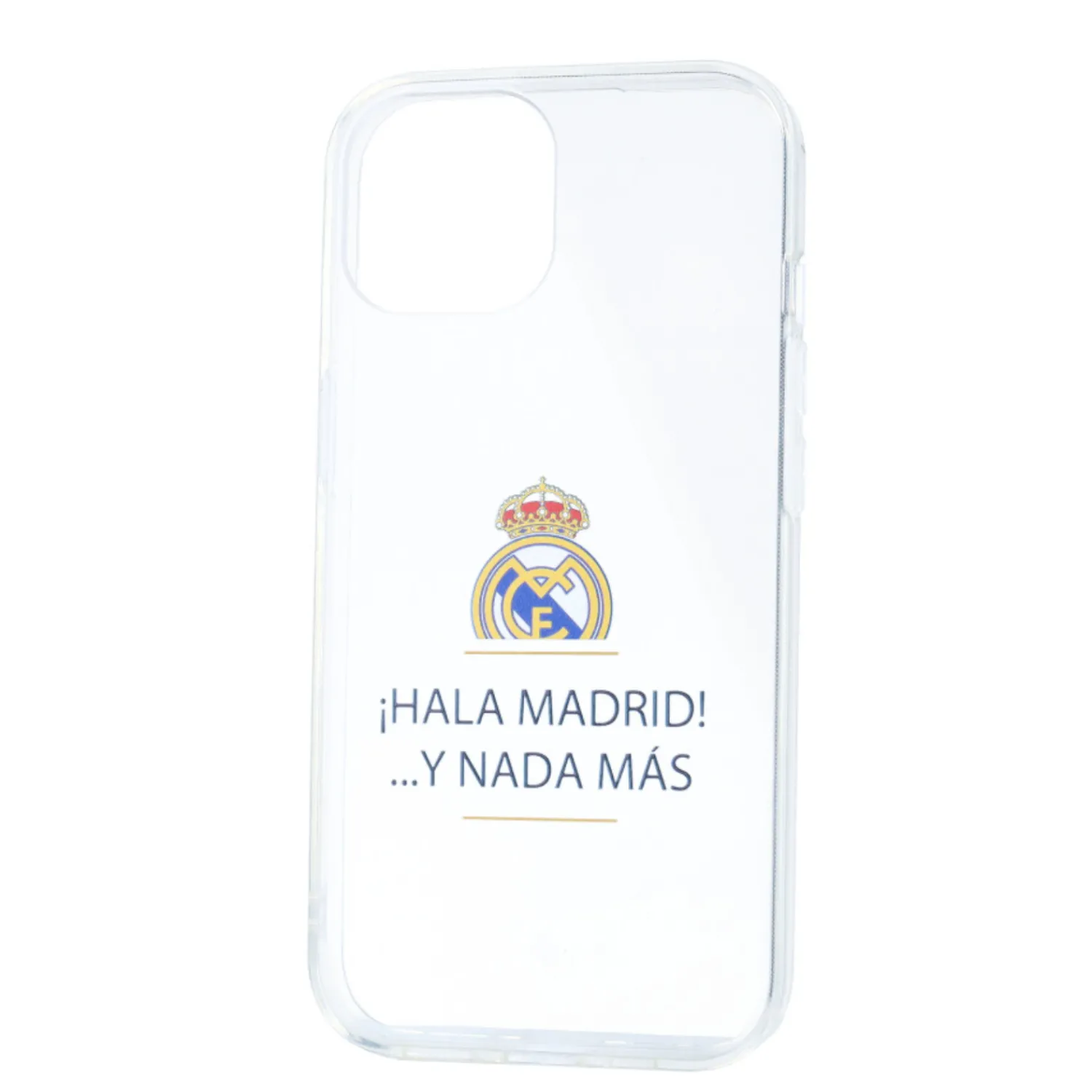 JLK Merchandising, S.L. Funda iPhone 14 ¡Hala Madrid! Transparente Real Madrid