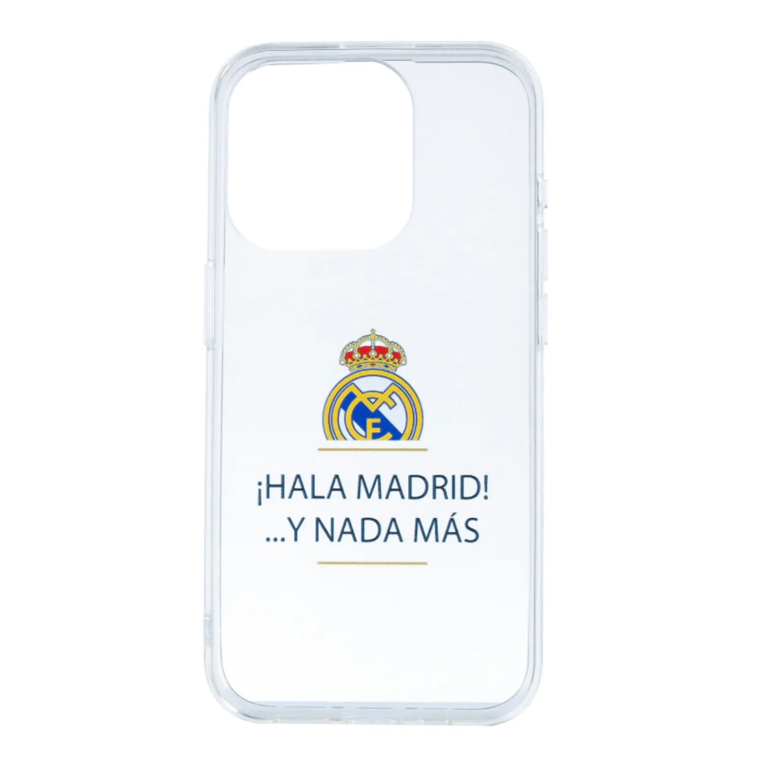 JLK Merchandising, S.L. Funda iPhone 14 Pro ¡Hala Madrid! Transparente Real Madrid