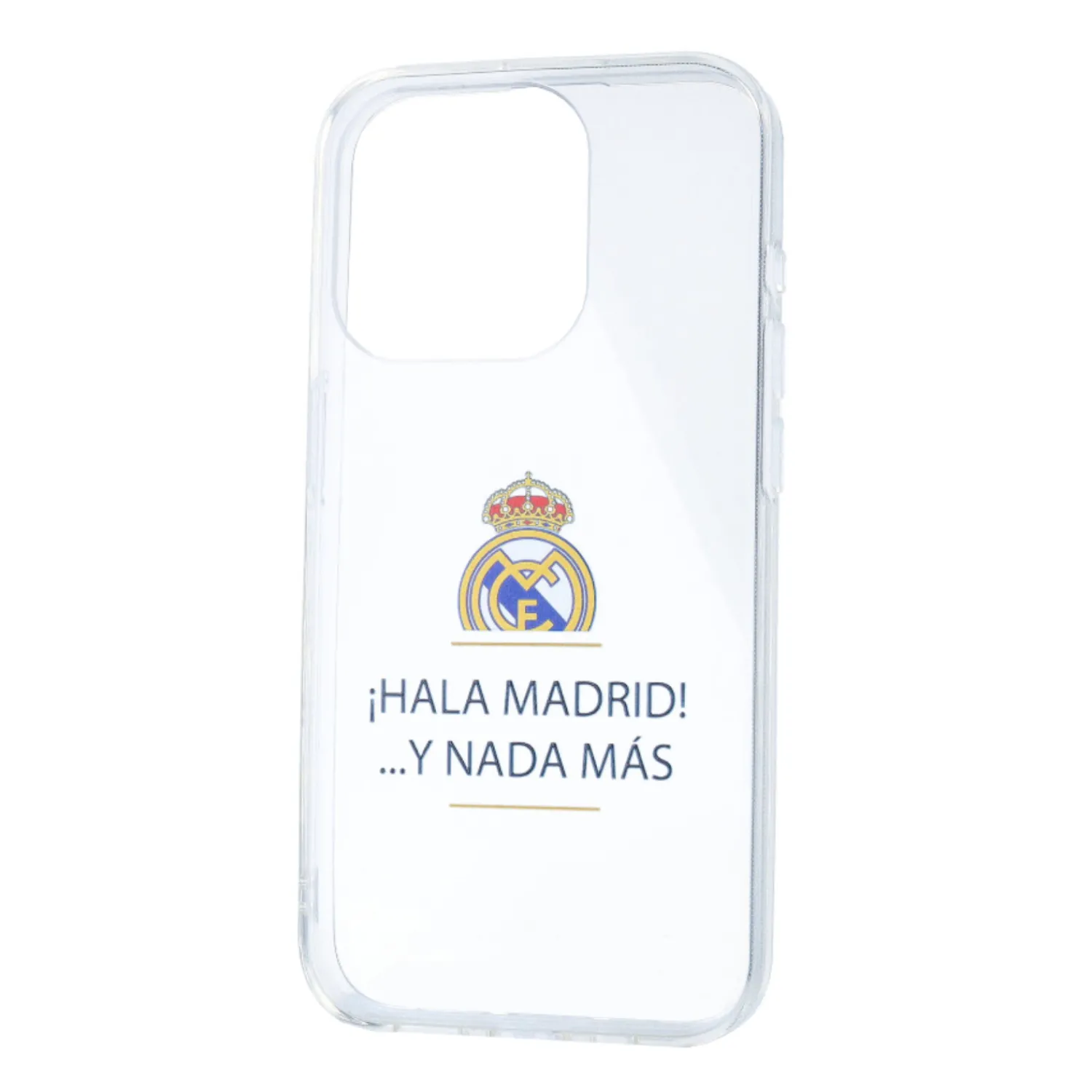 JLK Merchandising, S.L. Funda iPhone 14 Pro ¡Hala Madrid! Transparente Real Madrid