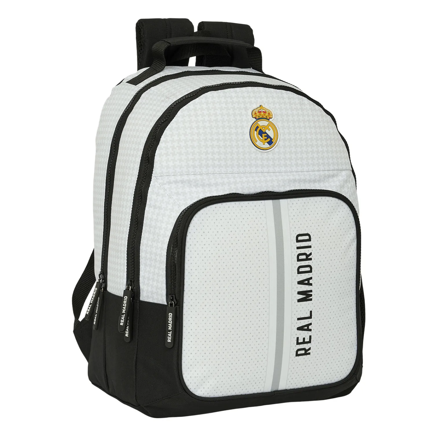 SAFTA S.A. Mochila Doble Blanca/Negra Real Madrid