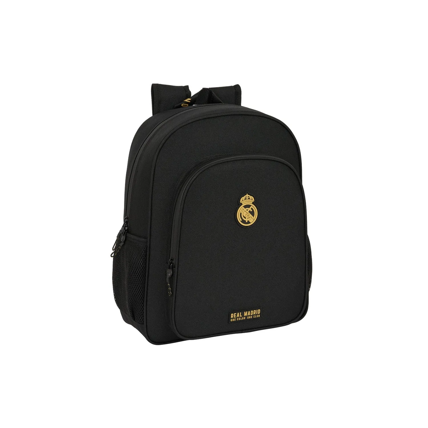 SAFTA S.A. Mochila Infantil Adaptable Negra/Mostaza Real Madrid