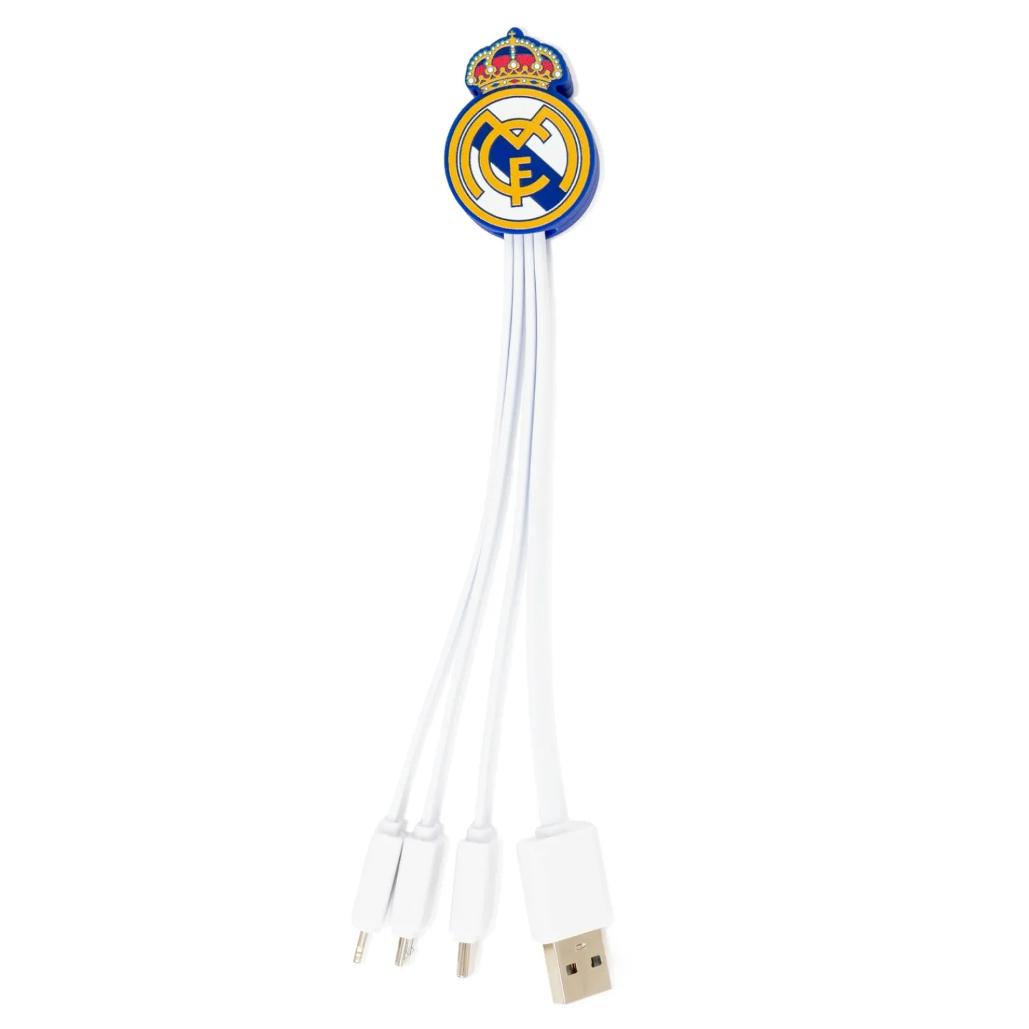 Friendly License S.L. Multicable 3 En 1 Escudo Blanco Real Madrid