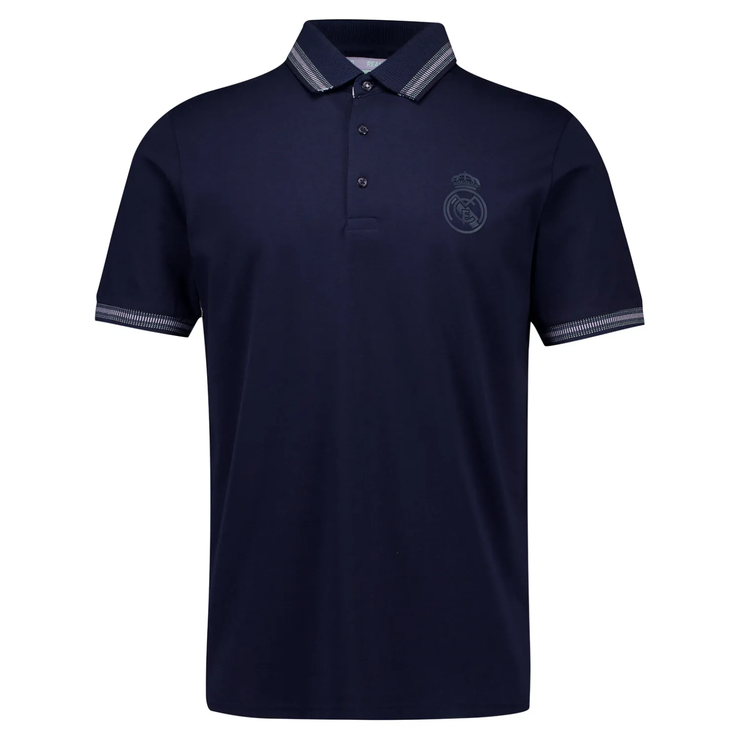 Hombre Foundry Polo Hombre Rayas Tonales Azul Marino Real Madrid