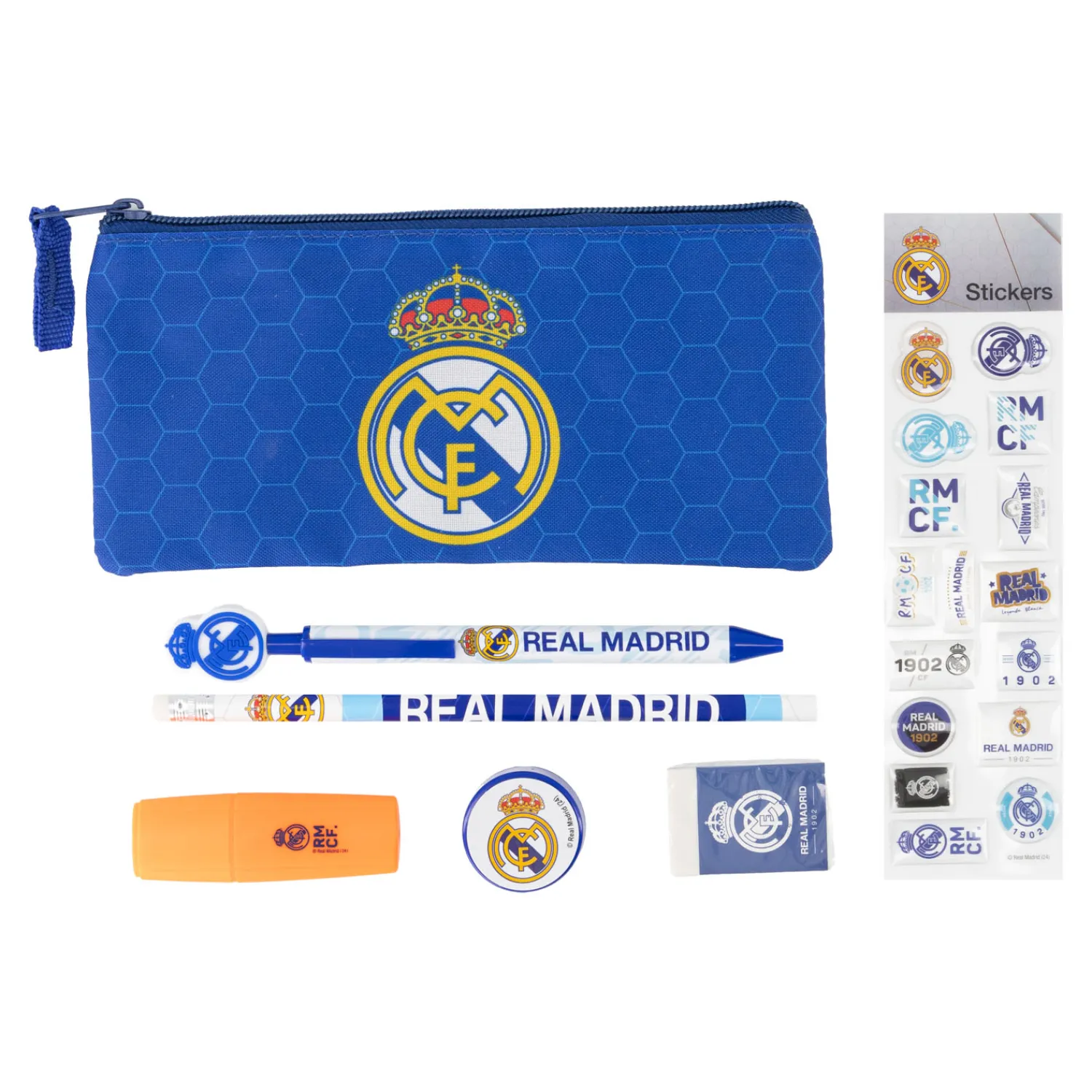 CyP Brands Evolution S.L. Set de Papelería con Pegatinas Real Madrid