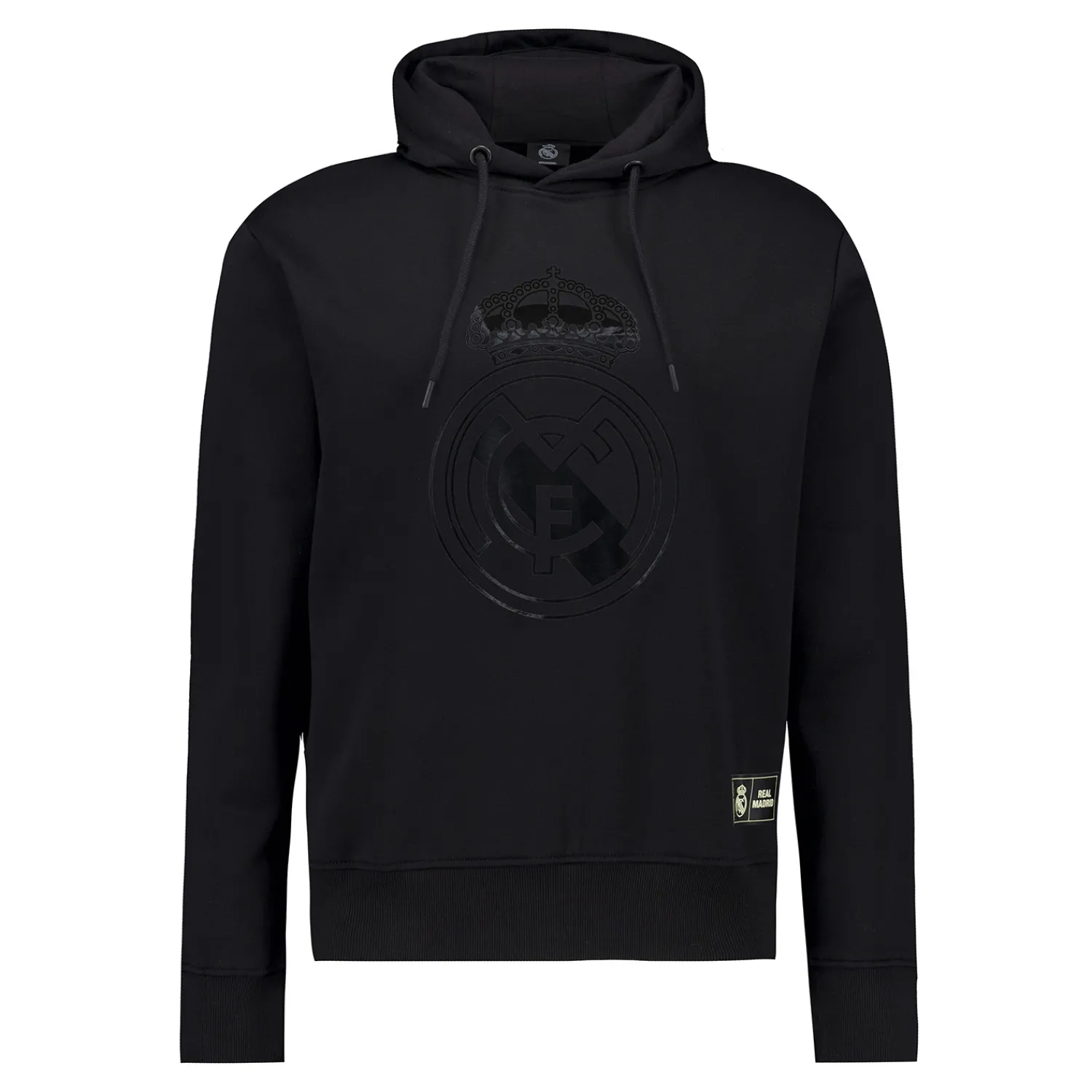 Hombre MBA Solutions Sudadera Capucha Hombre Blackout Escudo Negra Real Madrid