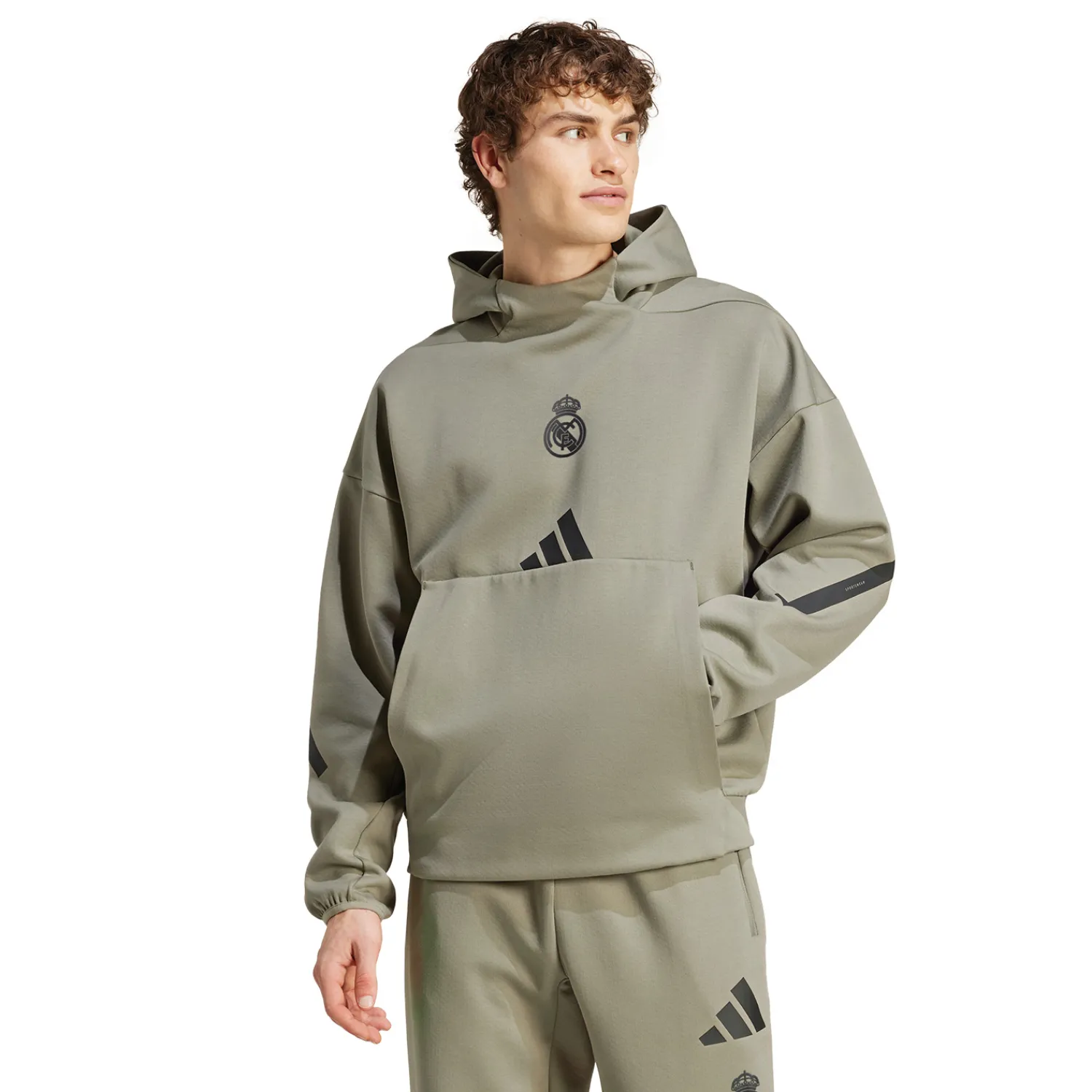 Hombre Adidas España, S.A.U Sudadera con capucha Hombre adidas Real Urban Kakhi