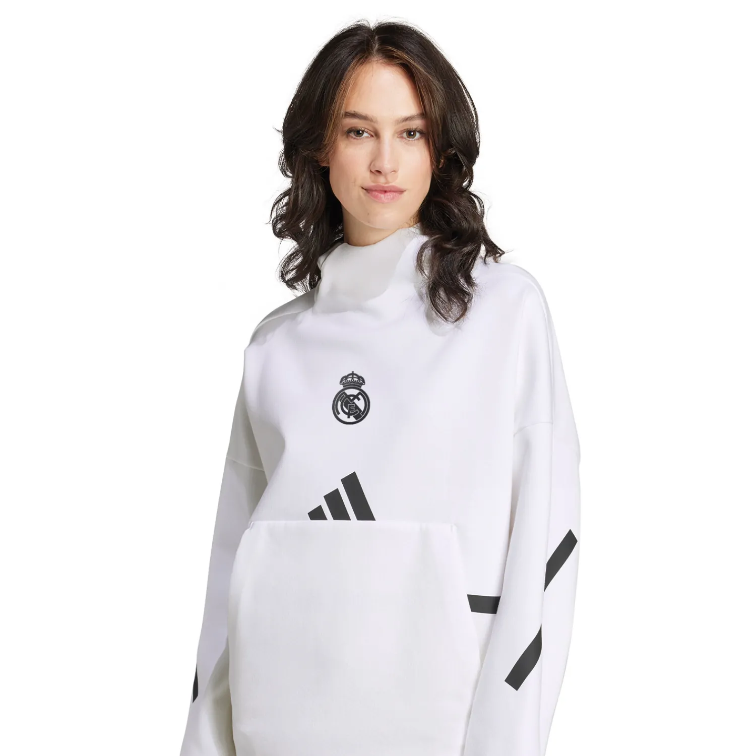 Mujer Adidas España, S.A.U Sudadera con capucha Mujer adidas Real Urban Blanca