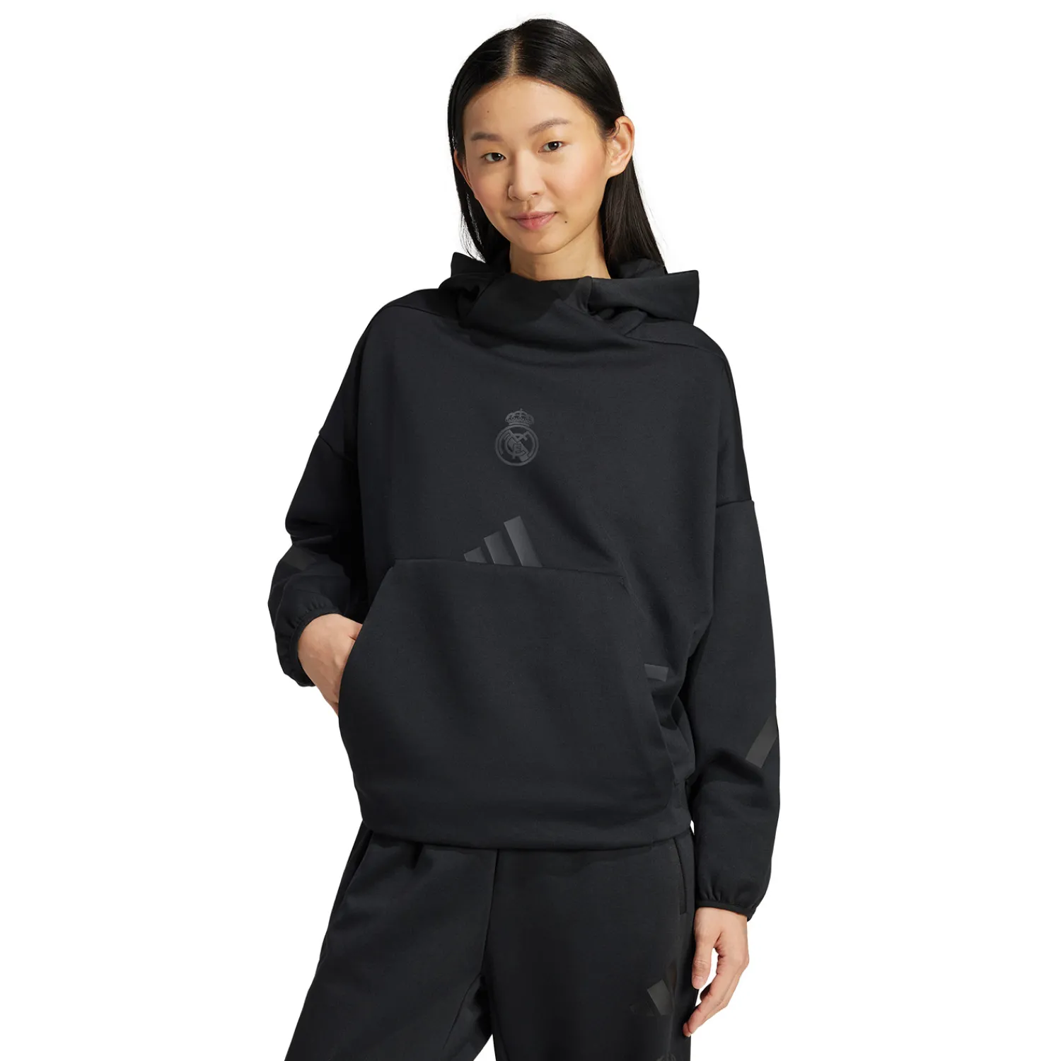 Mujer Adidas España, S.A.U Sudadera con capucha Mujer adidas Real Urban Negra