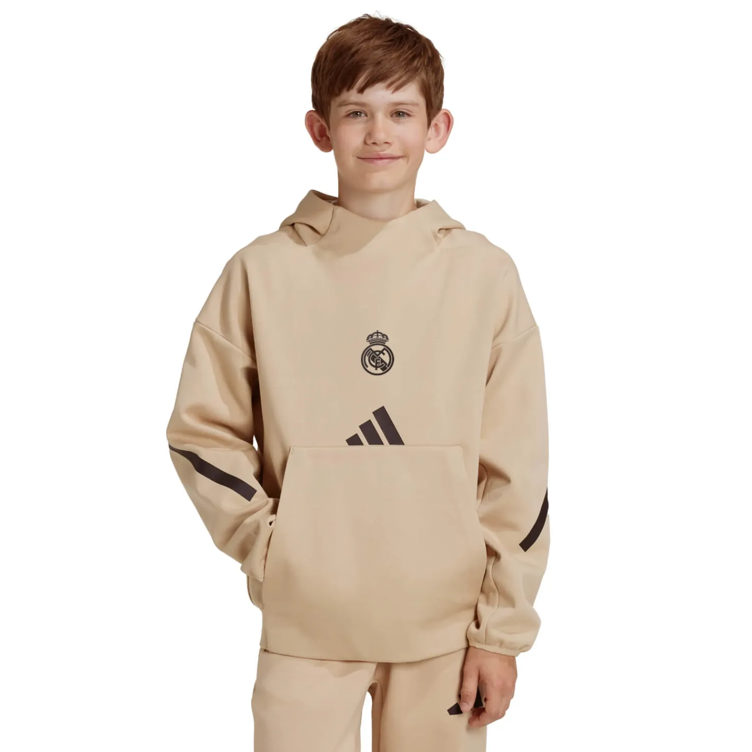 Hombre Adidas España, S.A.U Sudadera con capucha Niños adidas Real Urban Beige