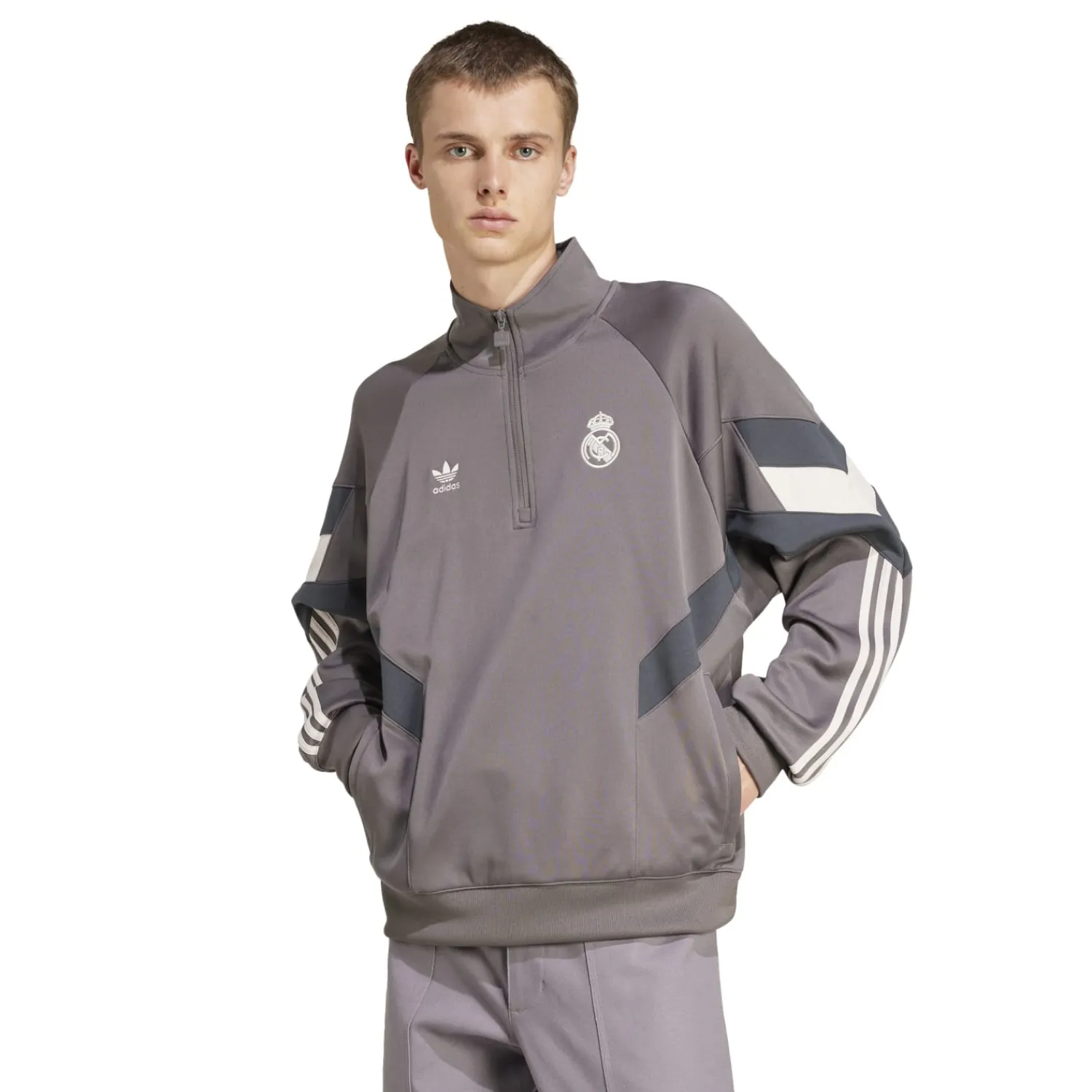 Hombre Adidas España, S.A.U Sudadera Cremallera 1/2 Hombre adidas Originals LFSTLR Gris 24/25