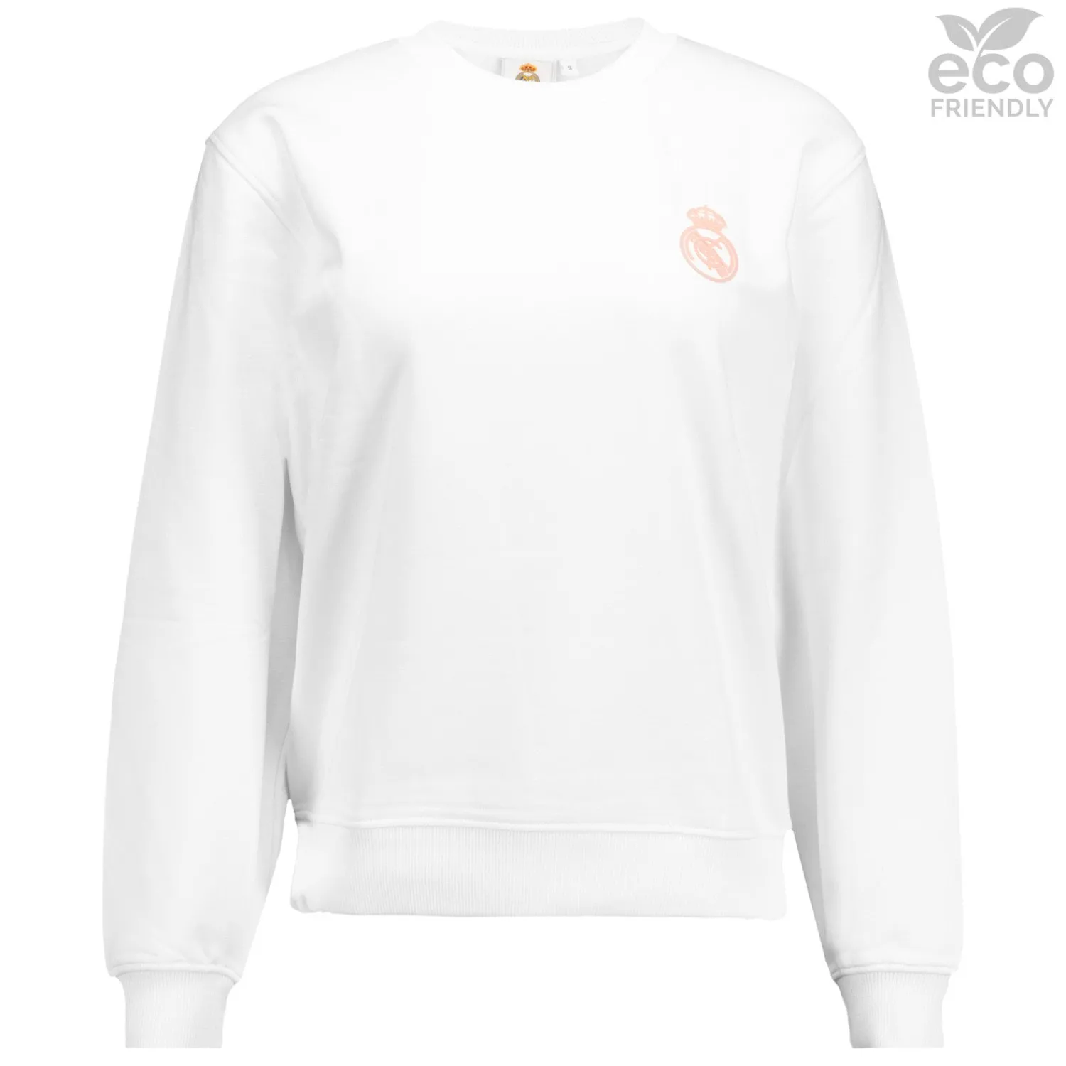 Mujer OSDM Sudadera Cropped Mujer ECO Essentials Real Madrid Escudo Blanca