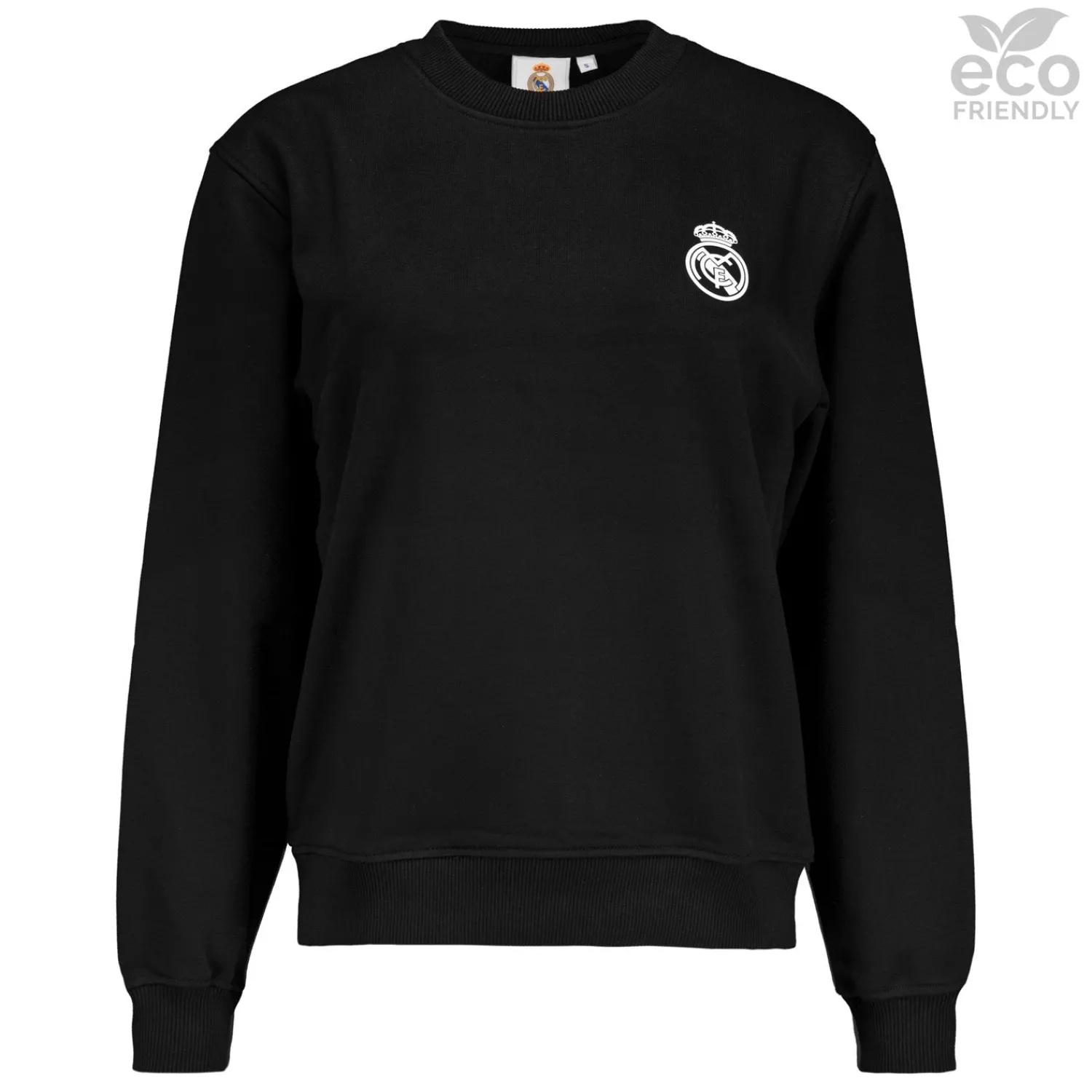 Mujer OSDM Sudadera Cropped Mujer ECO Essentials Real Madrid Escudo Negra