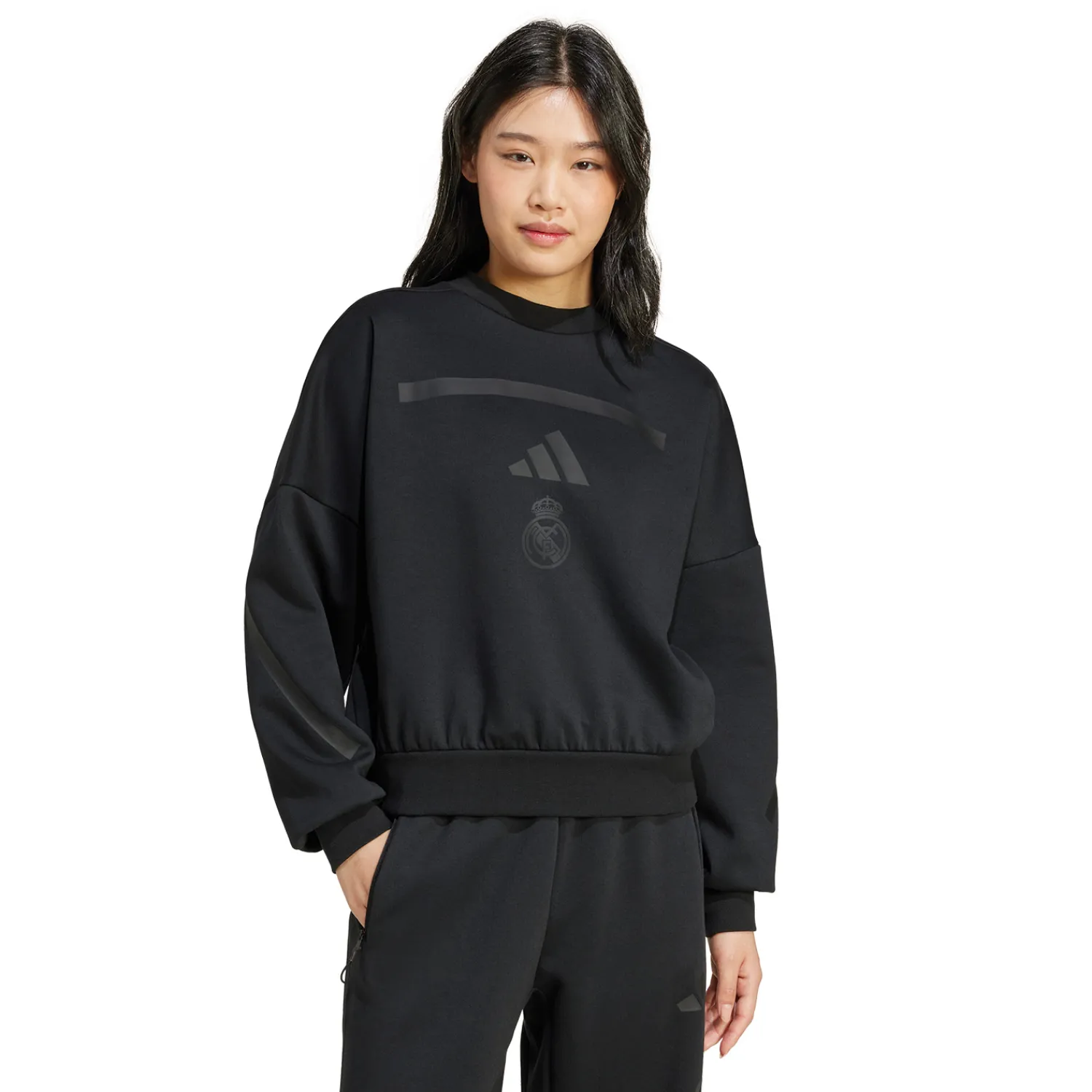 Mujer Adidas España, S.A.U Sudadera Mujer adidas Real Urban Negra